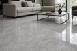 Marvel Stone Bardiglio Grey 600x600mm Polished Finish Floor Tile — living area setting