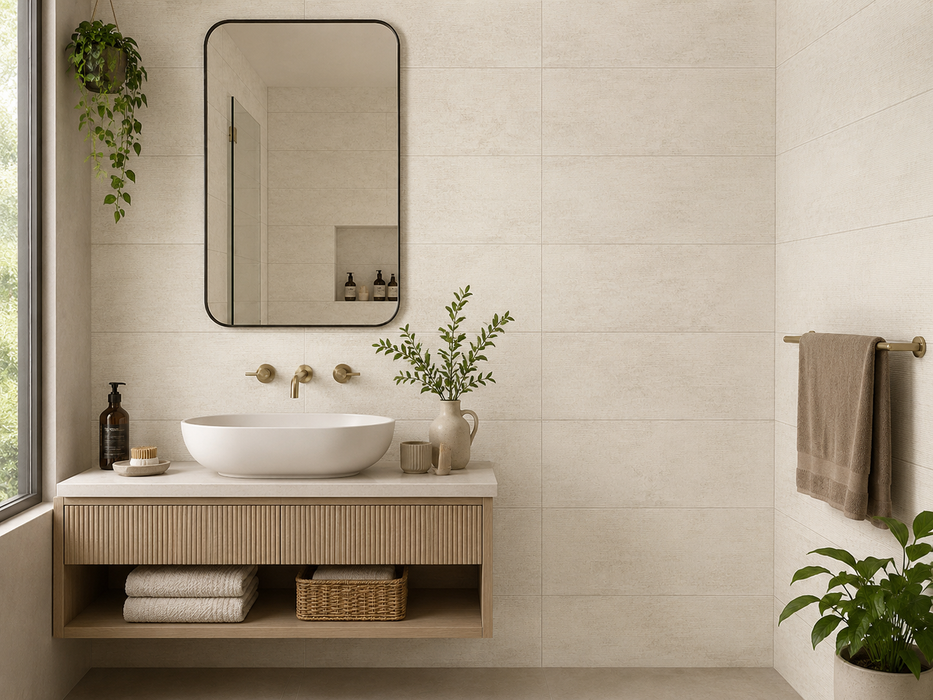 Lims Ivory 375x750mm Line Matte Finish Wall Tile — image 4
