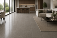 Dwell Smoke 450x900mm Polished Finish Floor Tile - living area setting