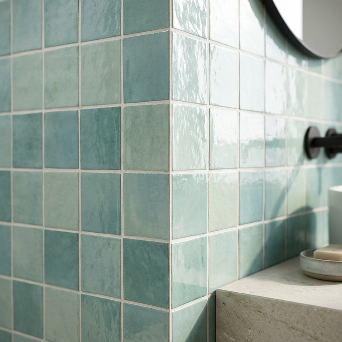 Clay Aqua 100x100mm Gloss Finish Wall Tile (0.68m2 box) - image 4