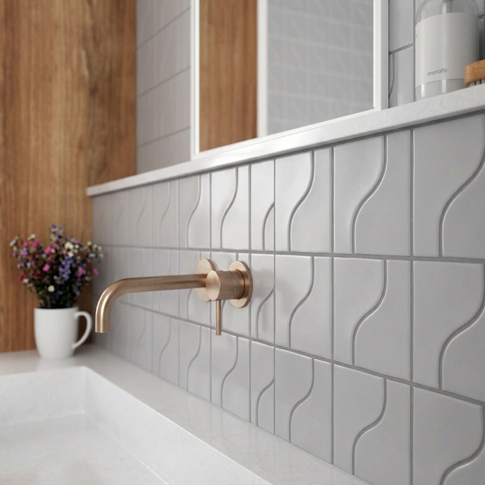 Curve Grey Matt 83x120mm Mosaic Wall Tile (.48m2 box) - image 4