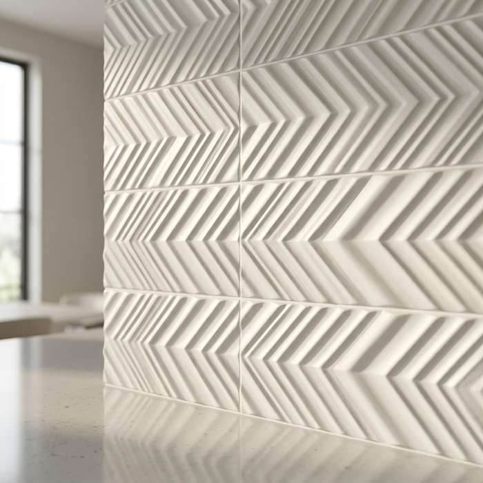 Dust Ice Subway 50x200 Chevron Textured Wall Tile (0.44m2 box) - image 4