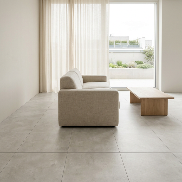 Emotion Blanc 600x600mm Matte Floor/Wall Tile (1.8m2 box) - AI generated product/lifestyle image 4