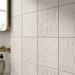 Le Terre Bianco Decoro 100x100mm Matt Floor/Wall Tile (0.5m2 per box) - image 4