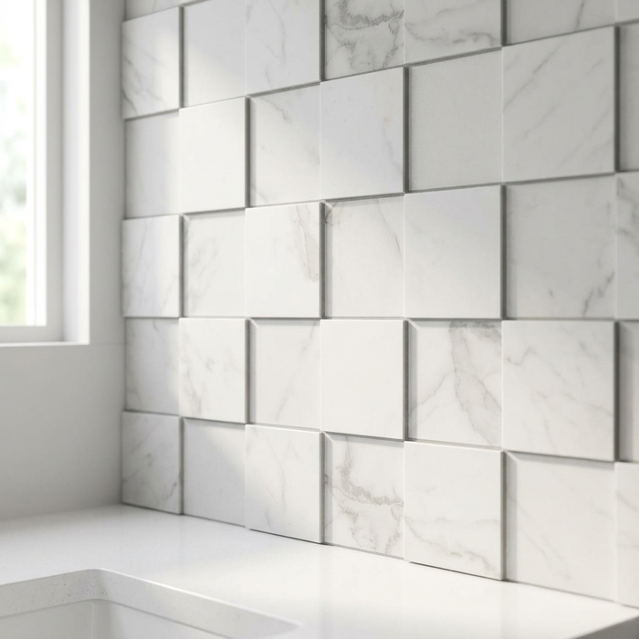 Marvel Calacatta Mosaic 300x300mm 3D Finish Wall Tile (0.54m2 box) - image 4