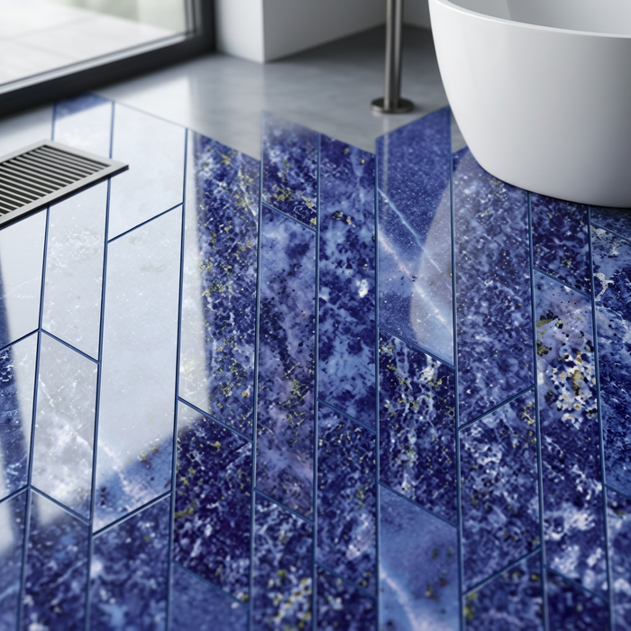Marvel Dream Ultramarine Liberty 318x261mm Polished Finish Floor Tile (0.49m2 box) - image 4