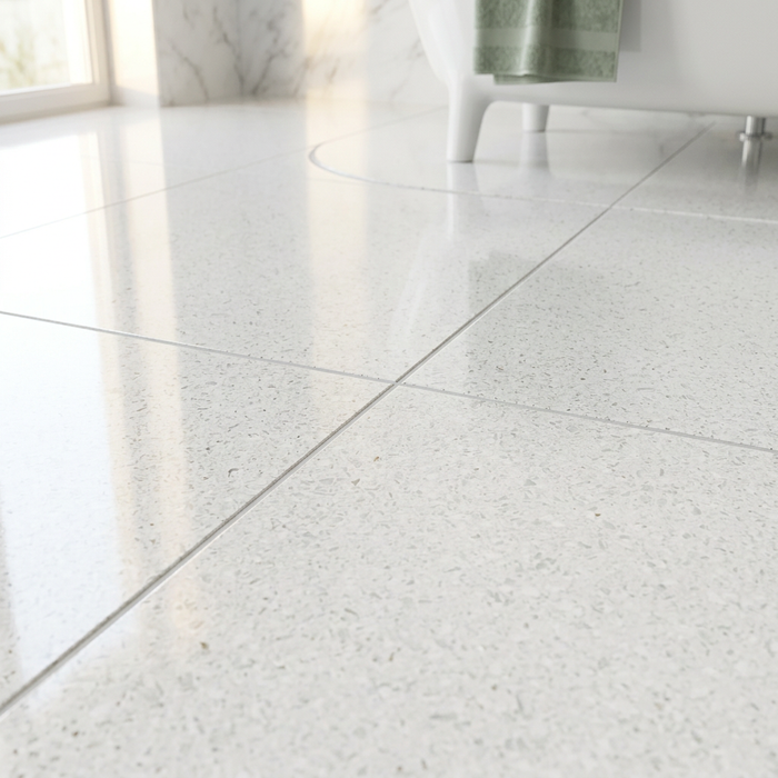 Marvel Gems Terrazzo White 600x600mm Polished Finish Floor Tile (1.08m2 box) - image 4