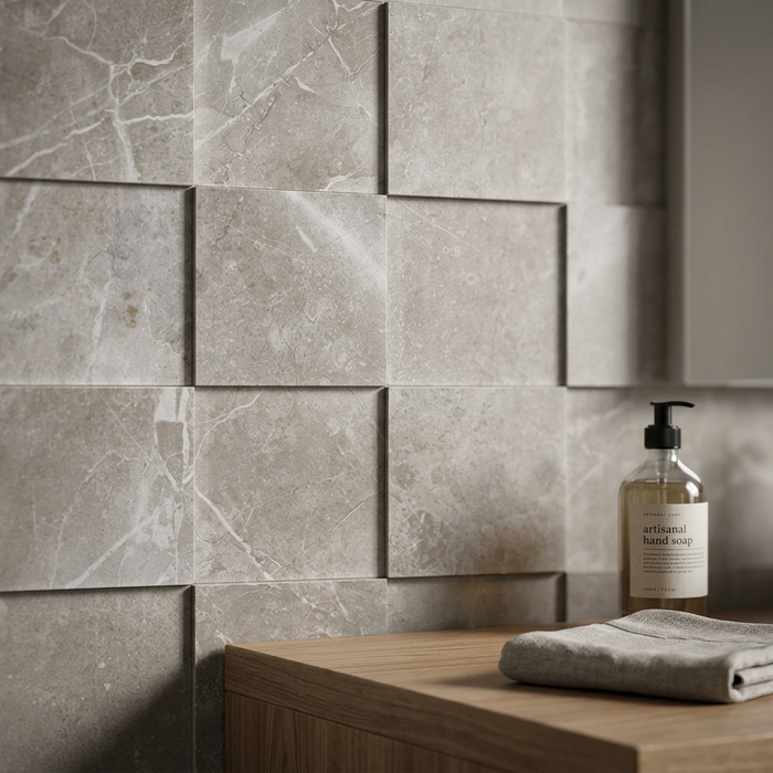 Marvel Pro Grey Fleury Mosaic 300x300mm 3D Finish Wall Tile (0.54m2 box) - image 4