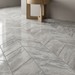 Marvel Stone Bardiglio Grey Chevron 225x229mm Polished Finish Floor Tile (0.31m2 box) - image 4