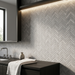 Marvel Stone Bardiglio Grey Herringbone 305x300mm Wall Tile (0.54m2 box) - image 4
