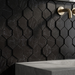 Marvel Stone Nero Marquina Mosaic Esagono 282x353mm 3D Finish Wall Tile (0.6m2 box) - image 4