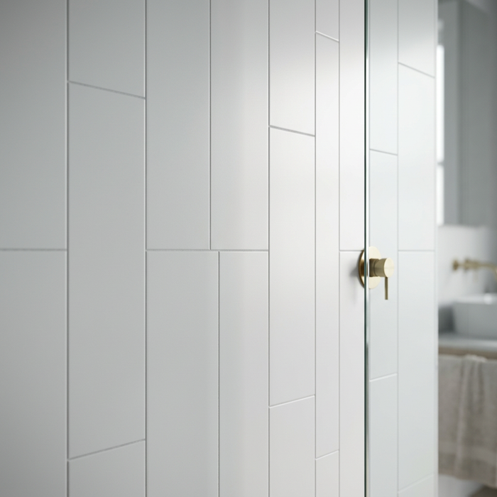 Pure White 150x600mm White Matt Rectified Wall Tile (1.35m2 box) - image 4