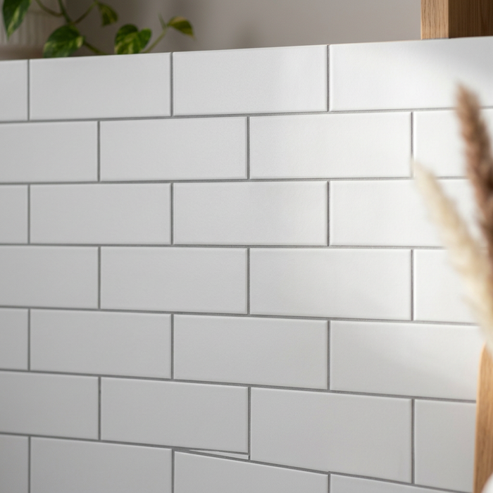 Sense White 100x300 Matt Pressed Edge White Wall Tile (1.2m2 box) - image 4