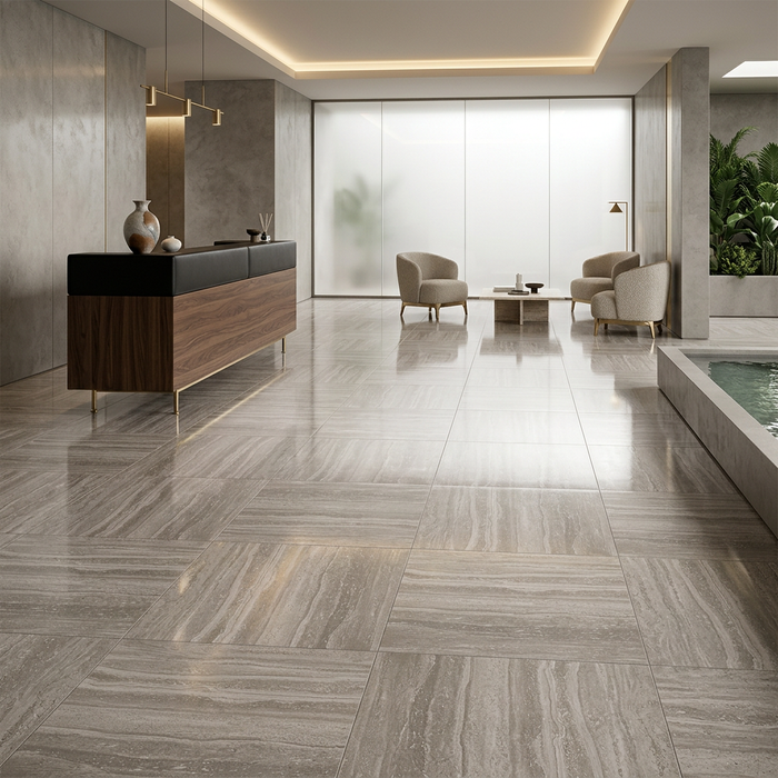 Marvel Pro Travertino Silver 600x600mm Polished Finish Floor Tile — image 5