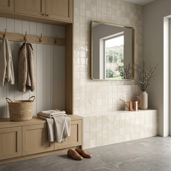 Clay Linen 100x100mm Gloss Finish Wall Tile — image 5