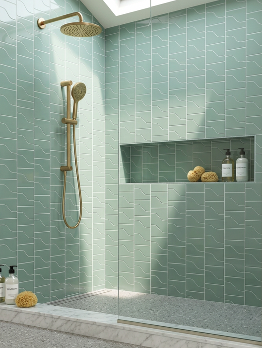 Curve Aquarium Gloss 83x120mm Mosaic Wall Tile — image 5