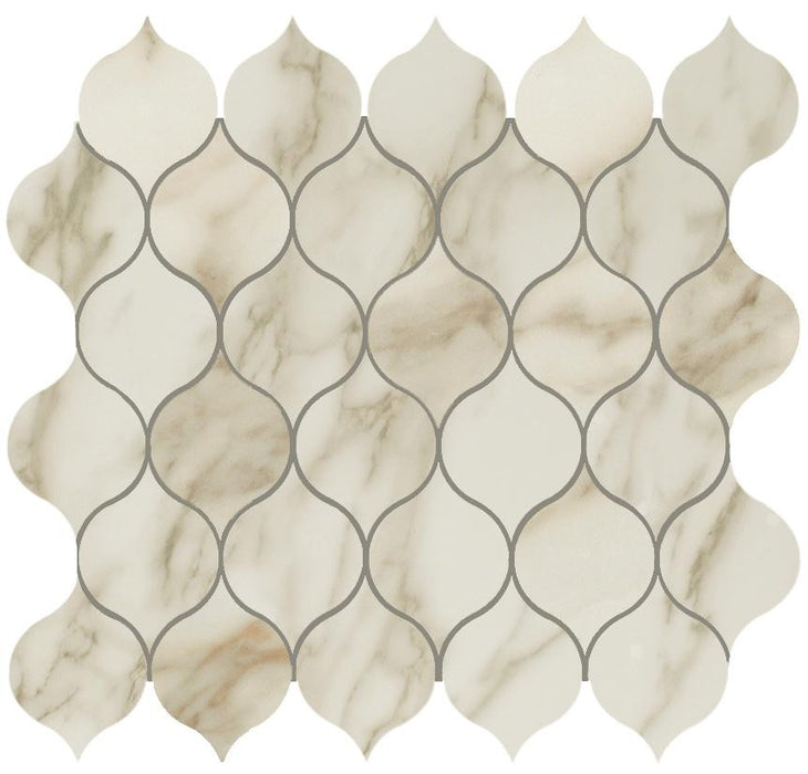 Marvel Royal Calacatta Drop Mosaic 272x297mm sheet White Body Wall Tile — image 5