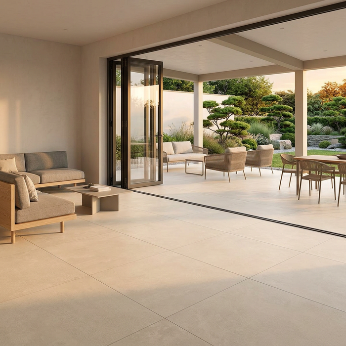 Boost Pro Ivory 600x600mm Matte Finish Floor Tile (1.08m2 box) - AI generated product/lifestyle image 5