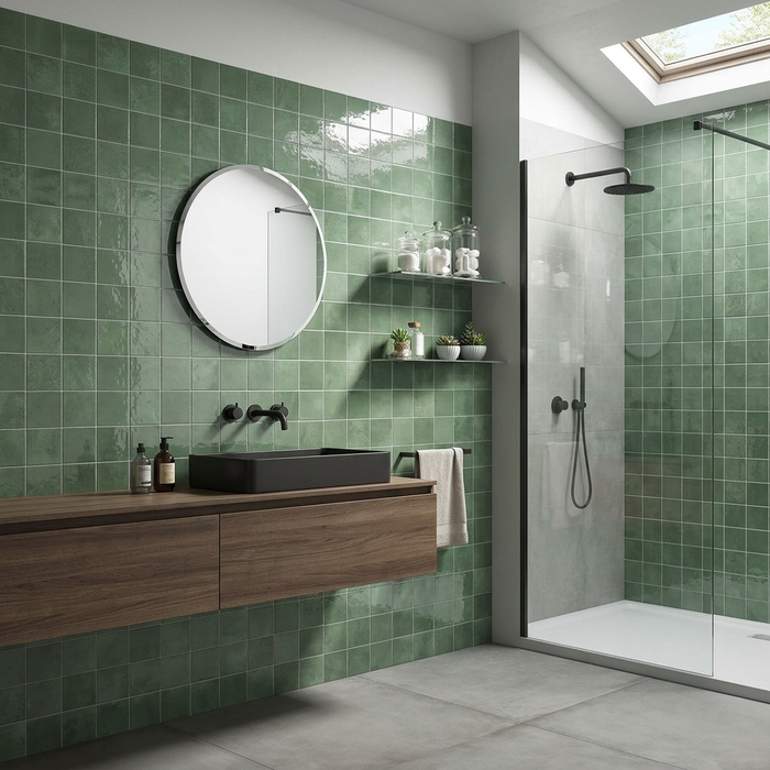 Clay Cotton 100x100mm Gloss Finish Wall Tile (0.68m2 box) - image 5