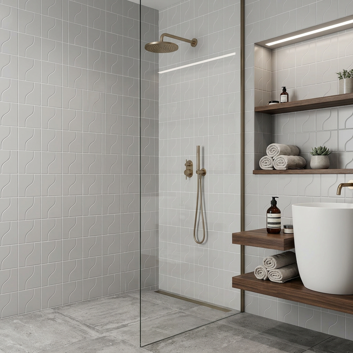 Curve Grey Matt 83x120mm Mosaic Wall Tile (.48m2 box) - image 5