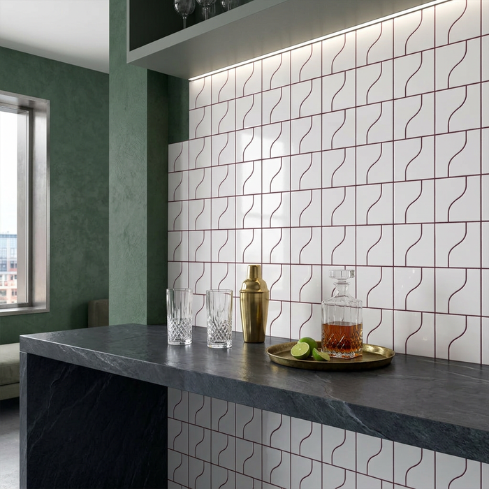 Curve White Gloss 83x120mm Mosaic Wall Tile (.48m2 box) - image 5