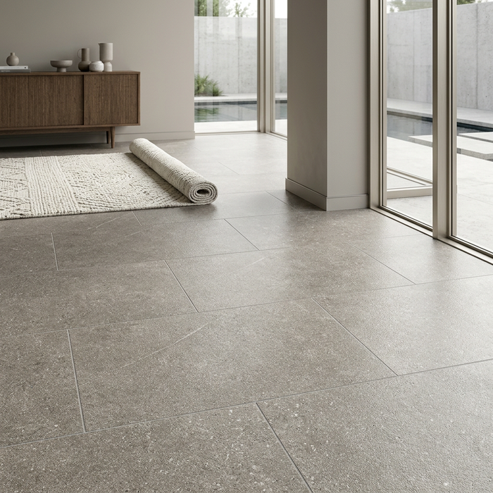 Dolmen Pro Cenere 375x750mm Grip Finish Floor Tile (1.12m2 box) - AI generated product/lifestyle image 5