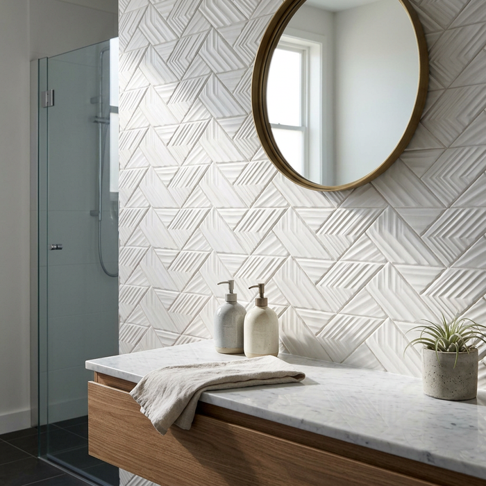 Dust Ice Subway 50x200 Chevron Textured Wall Tile (0.44m2 box) - image 5