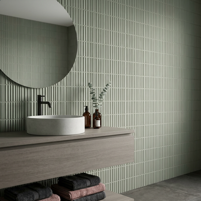 Dust Sage Subway 50x200 Line Textured Wall Tile (0.44m2 box) - image 5