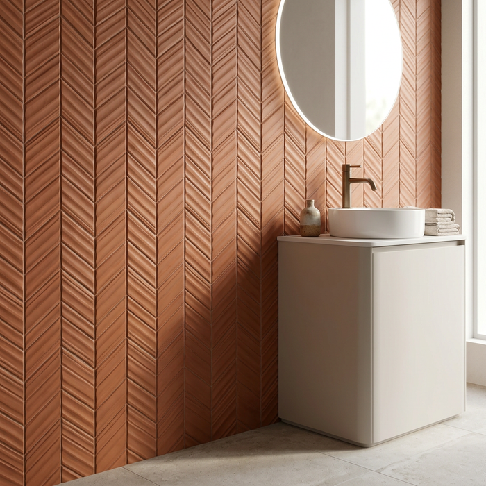Dust Terrae Subway 50x200 Chevron Textured Wall Tile (0.44m2 box) - image 5