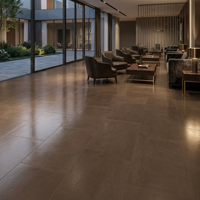 Dwell Brown Leather 750x1500mm Polished Finish Floor Tile (1.12m2 box) - image 5