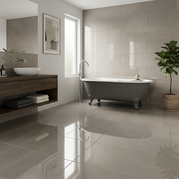 Dwell Greige 300x600mm Polished Finish Floor Tile (1.26m2 box) - image 5