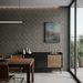 Dwell Smoke Chevron 308x351mm 3D Finish Wall Tile (0.43m2 box) - image 5