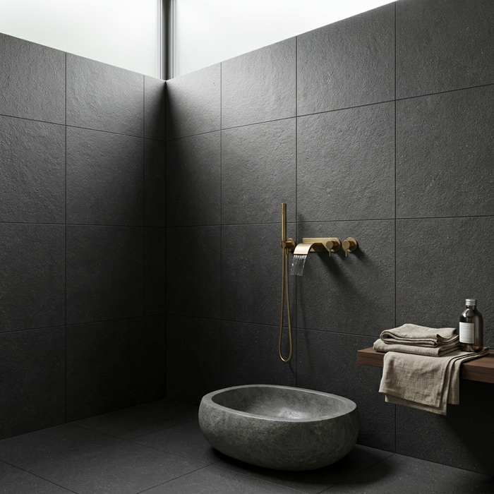 Kalksten Night 600x600mm Hammered Floor/Wall Tile (1.44m2 per box) - image 5