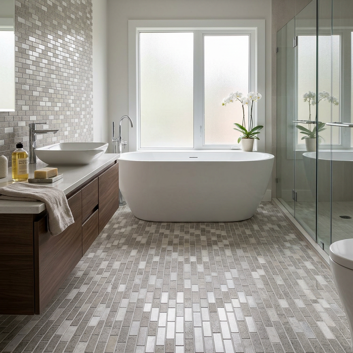 Kone Pearl Mosaic Brick 304x304mm Floor Tile (0.92m2 box) - image 5