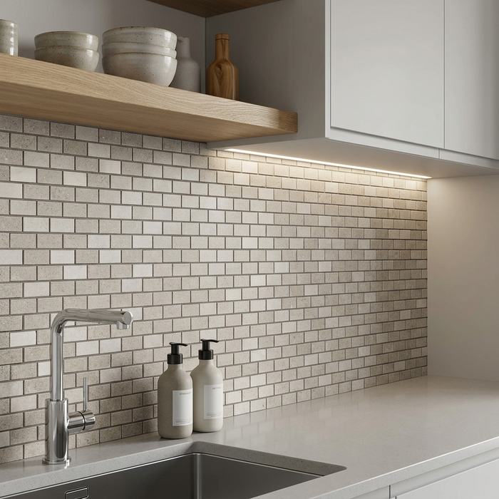 Kone Silver Mosaic Brick 304x304mm Floor Tile (0.92m2 box) - image 5