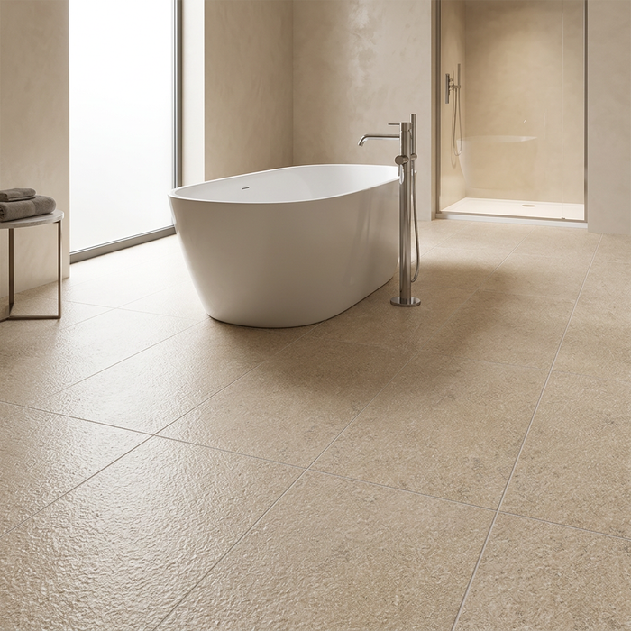 Lims Beige 375x750mm Bush Hammered Matte Finish Floor Tile (1.12m2 box) - image 5