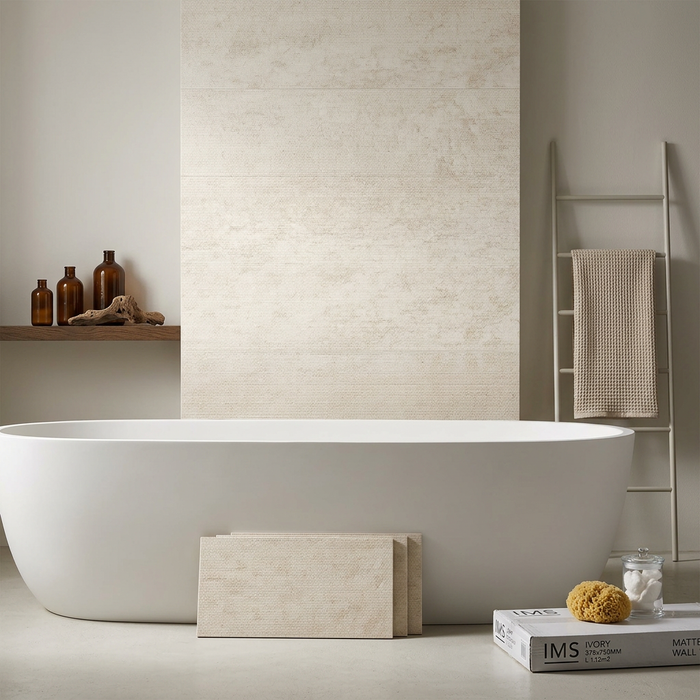 Lims Ivory 375x750mm Line Matte Finish Wall Tile (1.12m2 box) - image 5