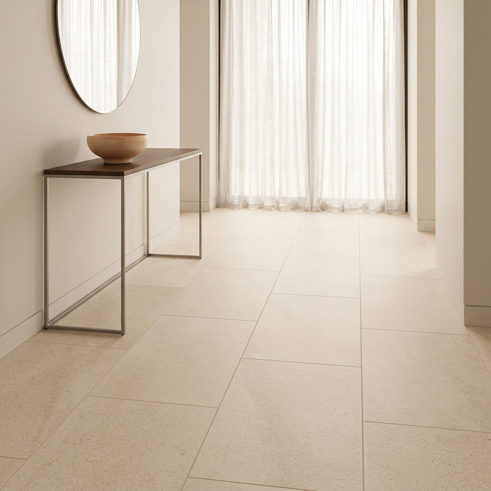 Lims Ivory 375x750mm Matte Finish Floor Tile (1.12m2 box) - AI generated product/lifestyle image 5