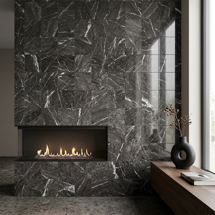 Marvel Dream Grigio Intenso Line 305x260mm Polished Finish Mosaic Tile (0.47m2 box) - image 5