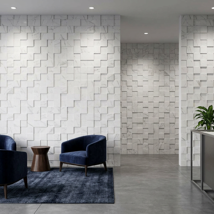 Marvel Pro Statuario Select Mosaic 300x300mm 3D Finish Wall Tile (0.54m2 box) - image 5