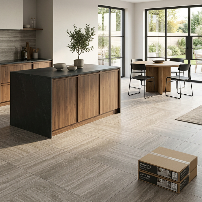 Marvel Pro Travertino Silver 600x600mm Matte Finish Floor Tile (1.08m2 box) - image 5