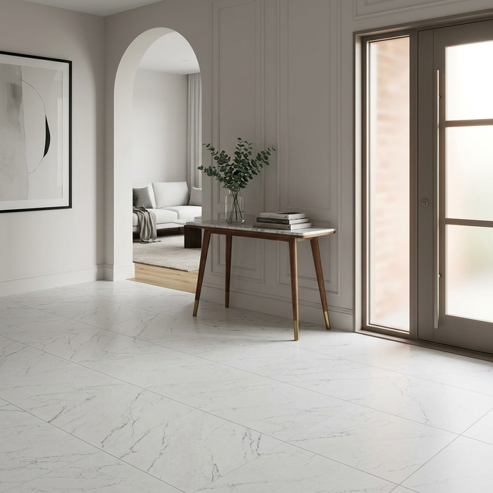 Marvel Stone Carrara Pure 600x600mm Matte Finish Floor Tile (1.08m2 box) - image 5