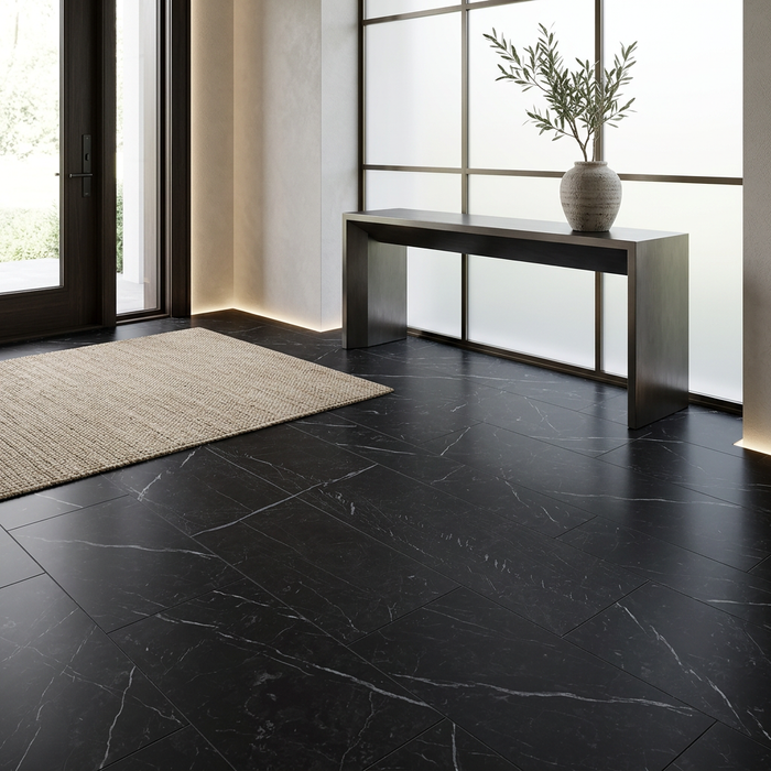 Marvel Stone Nero Marquina 450x900mm Matte Finish Floor Tile (1.215m2 box) - image 5
