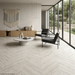 Nash White Wood Chevron 325x450mm Floor Tile (1.16m2 box) - image 5
