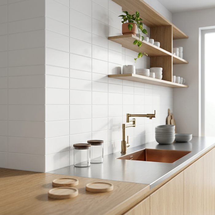 Sense White 100x300 Matt Pressed Edge White Wall Tile (1.2m2 box) - image 5