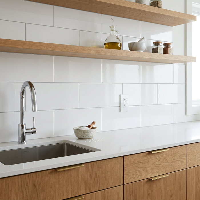 Sense White 200x400mm Gloss Wall Tile (1.52m2 box) - image 5