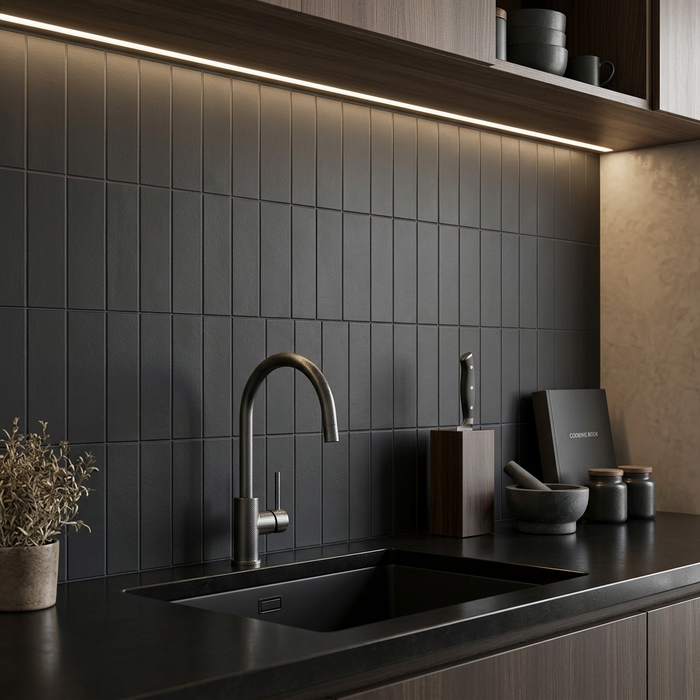 Vibe Out Almost Black Matt 65x200mm Wall Tile (0.50m2 box) - image 5