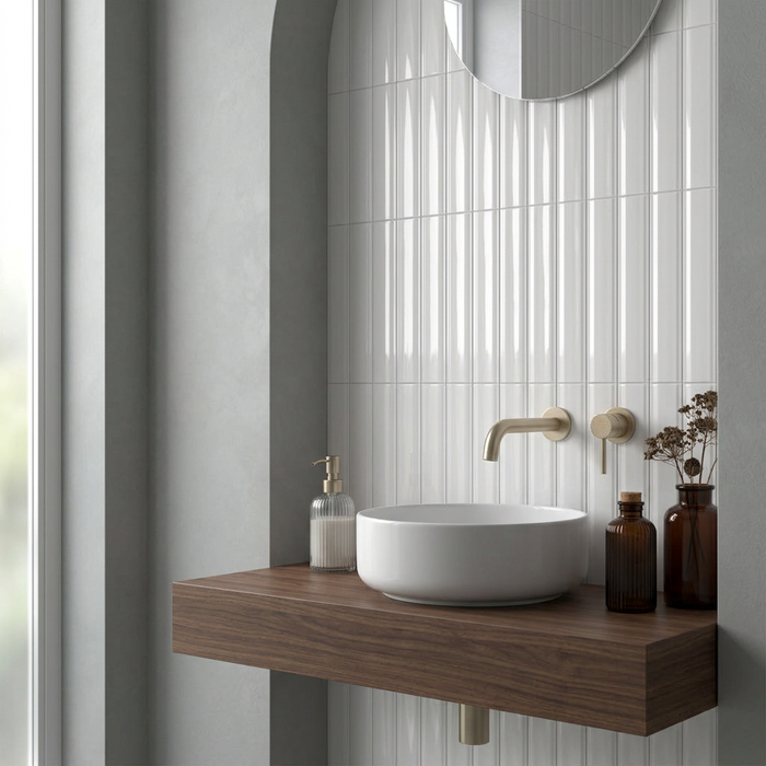 Vibe Out Gesso White Gloss 65x200mm Wall Tile (0.50m2 box) - image 5