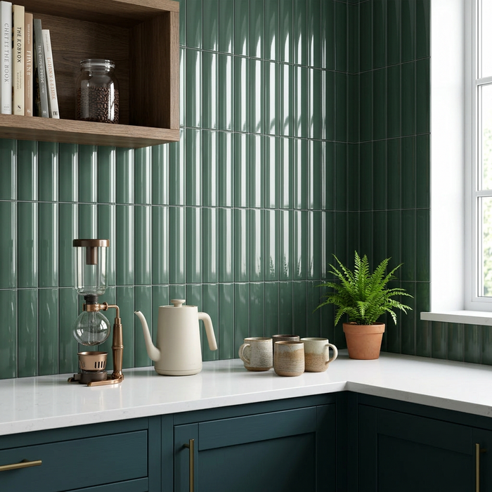Vibe Out Newport Green Gloss 65x200mm Wall Tile (0.50m2 box) - image 5