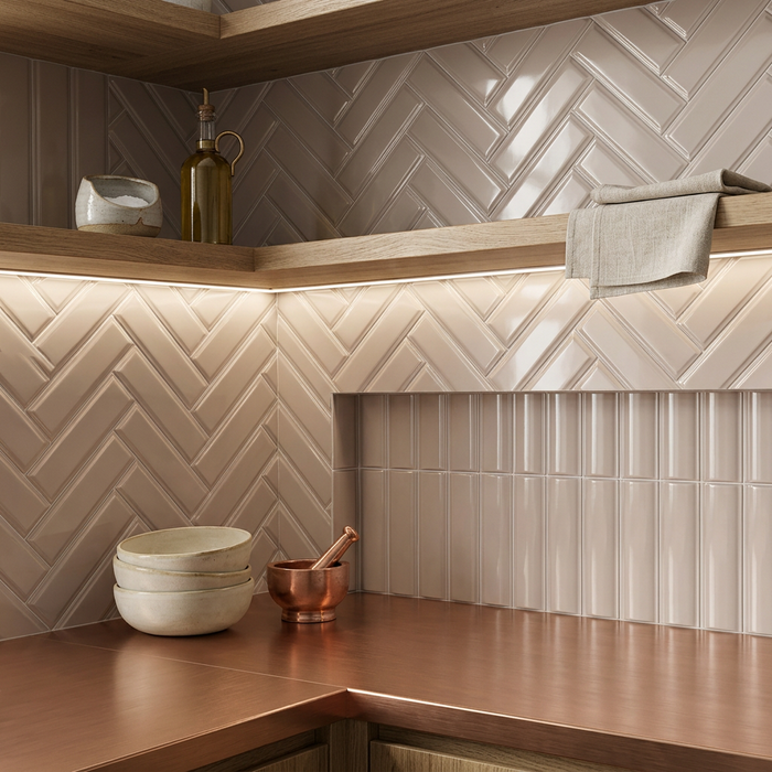 Vibe Out Taupe Gloss 65x200mm Wall Tile (0.50m2 box) - image 5